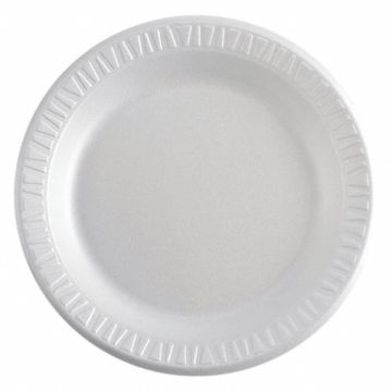 Disp Foam Plate 10 1/4 in White PK500