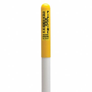 Utility Dome Marker 78in.H Yllw/Blk/Wht