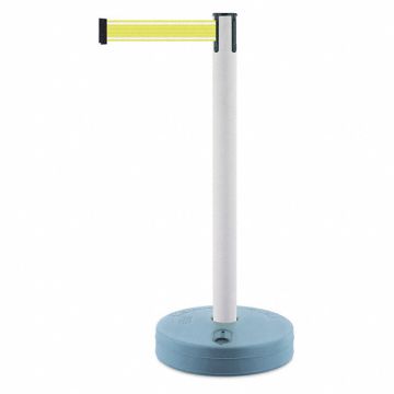 Barrier Post with Belt White Post 38 H