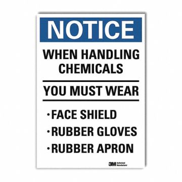Notice Sign 7 in x 5 in Rflct Sheeting