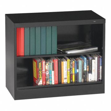 Bookcase Width 36 In 2 Shelf Black