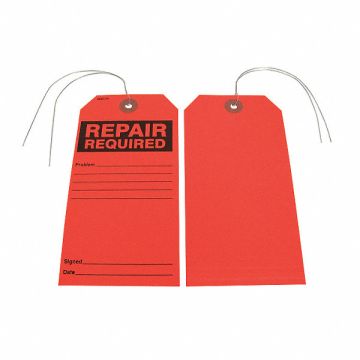 Repair Required Tag Blck/Orange PK25