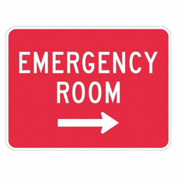 Emergency Room Traffic Sign 12 x 18
