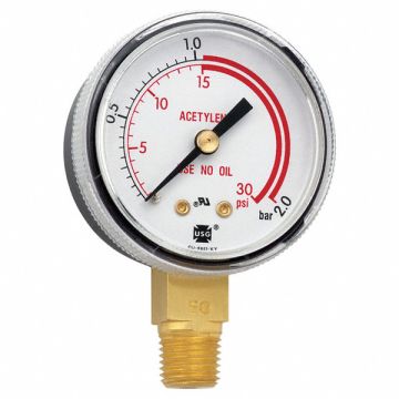 K4563 Pressure Gauge 0 to 30 psi 0 to 2 Bar 2
