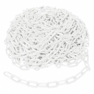 Plastic Chain 1-1/2 In x 100 ft White