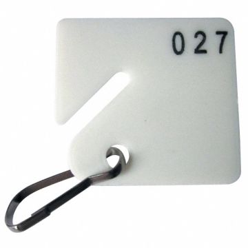 Key Tag Numbered 1 to 40 Square PK40