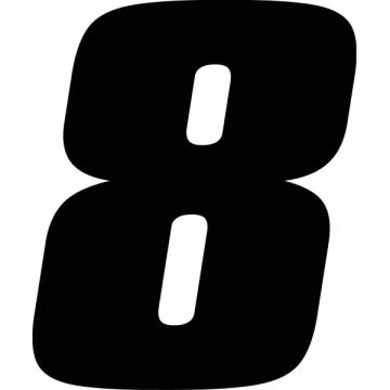 Number Label Blk 5-1/2 in H No 8 PK3