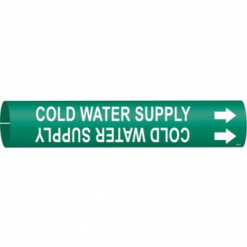 Pipe Marker Cold Watr Supply 2 13/16in H