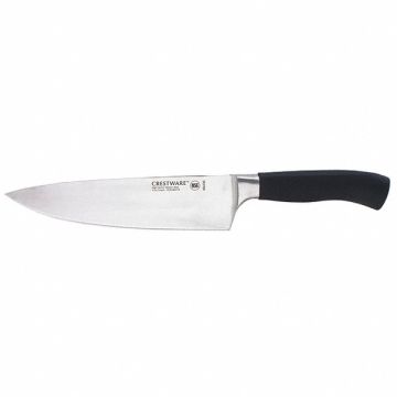 Chef Knife Straight 8 in L Black