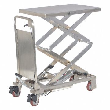 Scissor Lift Cart 220 lb SS Fixed
