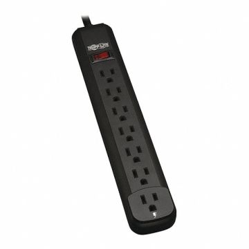 Power Strip 7-Outlet Black 25ft cord