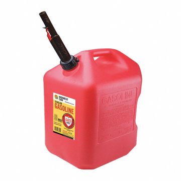 Gas Can 6 gal Self Red HDPE 16-1/16 H