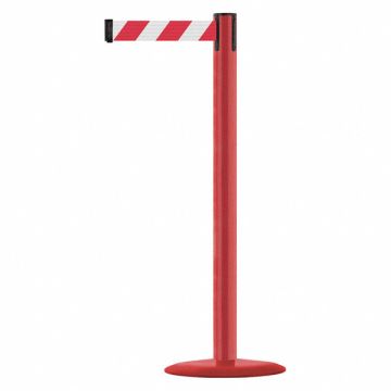 H4283 Barrier Post with Belt Red/White Chevron