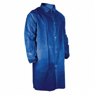 Disp Lab Coat PP Blue L PK25