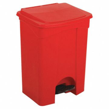 Trash Can Rectangular 18 gal. Red