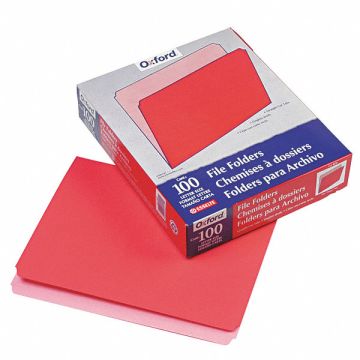 Letter File Folders Red/Light Red PK100