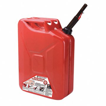 Gas Can 5 gal Self Red Steel 18-1/4 H