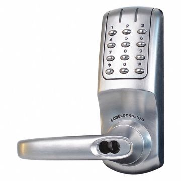 Electronic Key Lock Brushed Steel