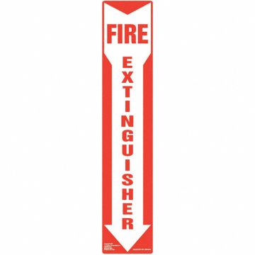 Fire Extinguisher Sign 3 x 13.5 Vinyl