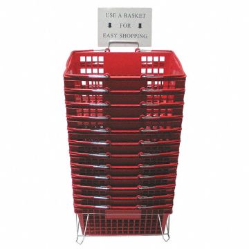 G1931 Hand Basket Ppl Red 8 5/8 in PK12