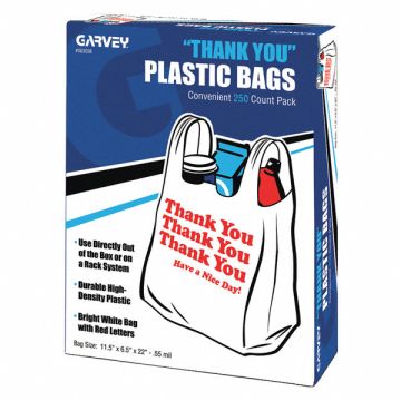 Garvey Plastic Shopping Bags PK250