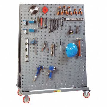 Mobile Pegboard A-Frame Double 24x48x60
