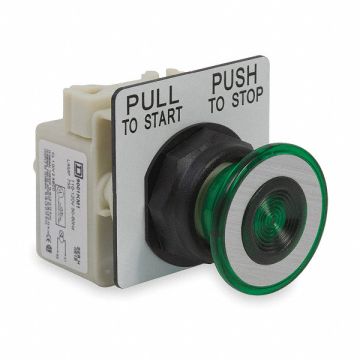 Illum Push Button Operator 30mm Green