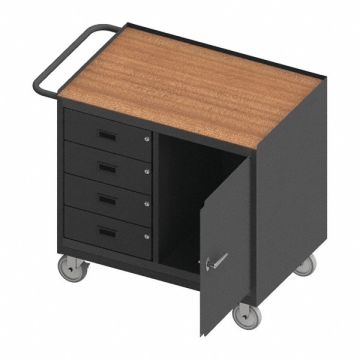 Mobile Cabinet Bench Hardboard 36 W 24 D