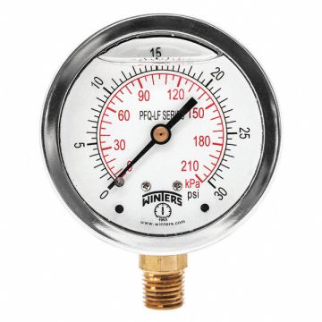 J1382 Gauge Pressure 2-1/2in. 0 to 30 psi