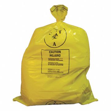 Chemo Waste Bags 25 gal Yellow PK100