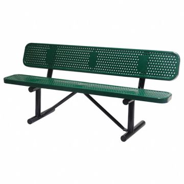 E5610 Outdoor Bench 72 in L 31 in H GRN