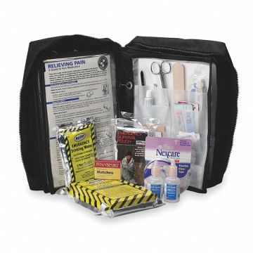 First Aid Survival Kit Piece Black