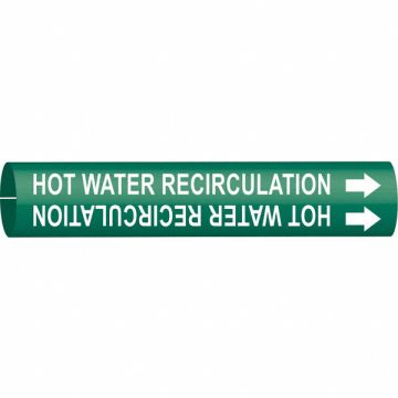 Pipe Marker Hot Water Recirculation
