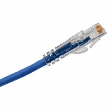 Patch Cord Cat 6A Clear Boot Blue 3 ft.