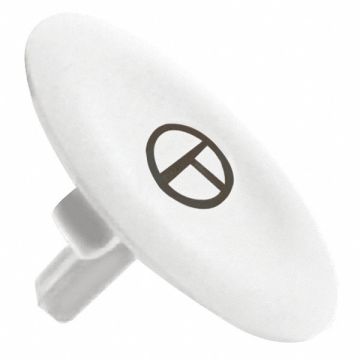 Marked Push Button Cap White 22mm