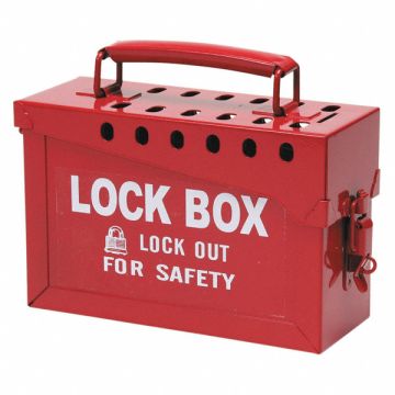 Group Lockout Box Red 6 H