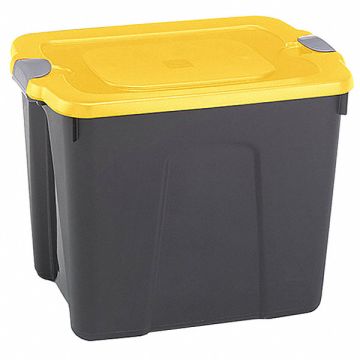 Storage Tote Black/Yellow Polypropylene