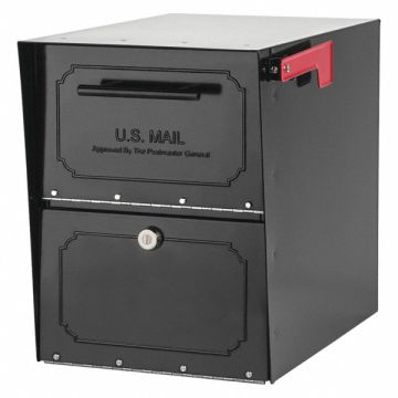 Mailbox 1 Door Black 15-1/64 H