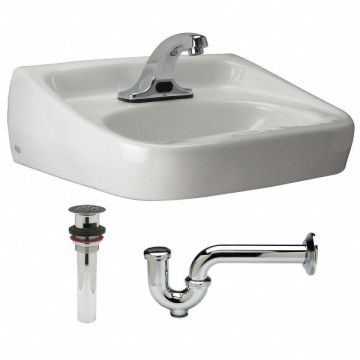 Bath Sink DShape 15-1/4inx10-3/4inx7in