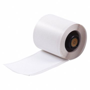 Label White Polyester 3 in W