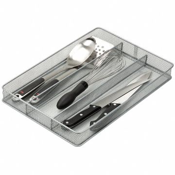 Cutlery Tray 3 Compartments Silver