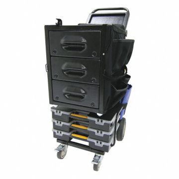 Black Light Duty Tool Utility Cart