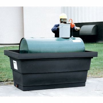 Tank Containment Unit with Drain Black
