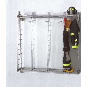 Turnout Gear Rack Wall Mount 4 Comprtmnt