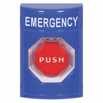 Emergency Push Button Blue Red Button