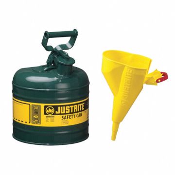 Type I Safety Can 2 gal Green 13-3/4In H