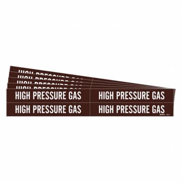 Pipe Marker White High Pressure Gas PK5