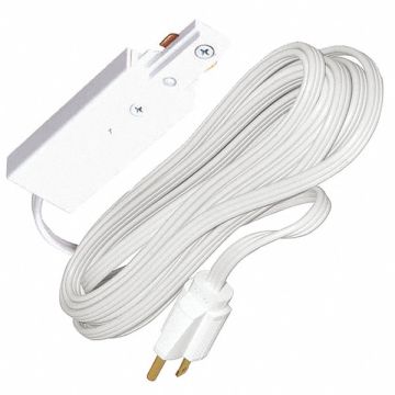 Cord and Plug Connector White 4 1/4in