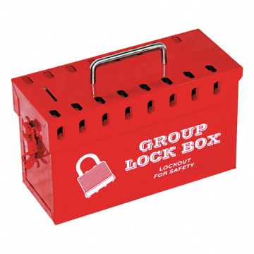 Group Lockout Box Red 10 in W