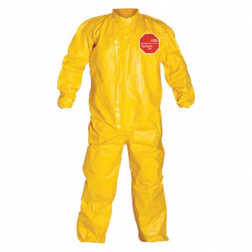 Collared Coverall Elastic Yellow 3XL PK4